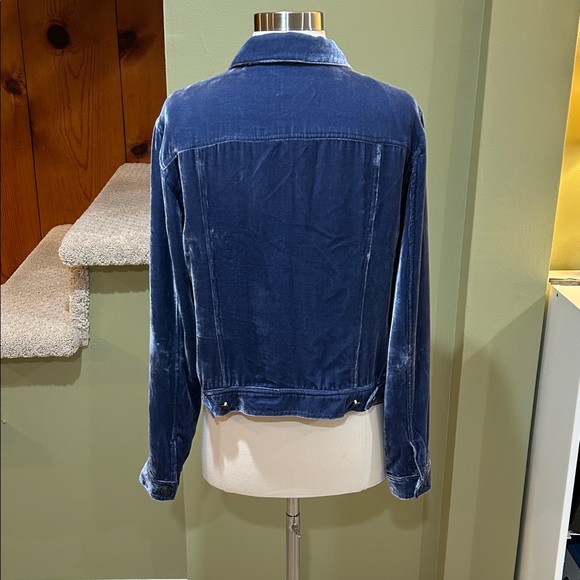 Sundance Wren Rayon/Silk Blue Velvet Jacket Medium - Picture 5 of 11